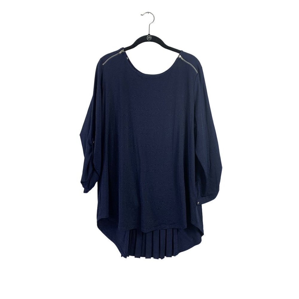 Roz & Ali Women's Navy Blue Blouse